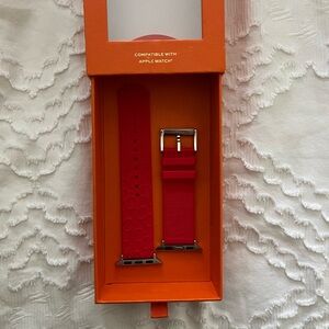 Tory Burch Red Silicone Apple Watch Band